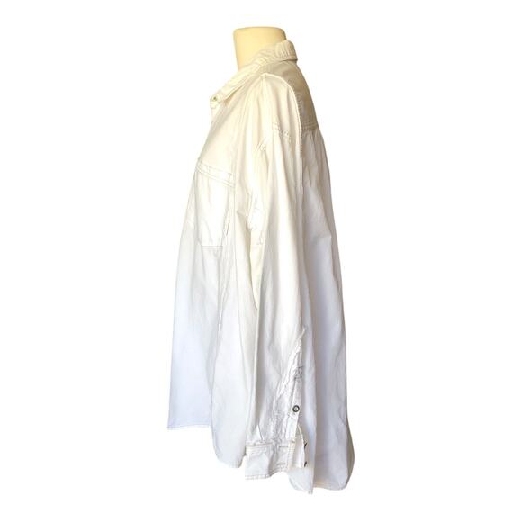 We The Free Oxford Dreams Button Down Shirt Long Sleeve Women's Size Small - Picture 8 of 12